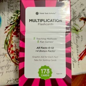 NWT multiplication flash cards facts 0-12 (173 cards total